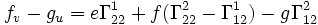 f_v-g_u=e\Gamma_{22}^1 + f(\Gamma_{22}^2-\Gamma_{12}^1) - g\Gamma_{12}^2