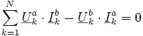 \sum_{k=1}^N \underline{U}_k^a \cdot \underline{I}_k^b - \underline{U}_k^b \cdot \underline{I}_k^a =0