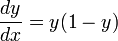 \frac{dy}{dx}=y(1-y)