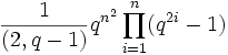 
{1\over (2,q-1)}
q^{n^2}
\prod_{i=1}^n(q^{2i}-1)
