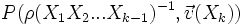 P(\rho(X_1X_2...X_{k-1})^{-1},\vec{v}(X_k))