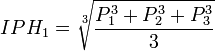 IPH_1 = \sqrt[3]{\frac{P_1^3 + P_2^3 + P_3^3}{3}}