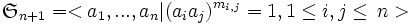  \mathfrak{S}_{n+1} = <a_1,...,a_n | (a_ia_j)^{m_{i,j}}=1 , 1\le i,j\le \, n> 