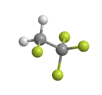 Structure du tétrafluoroéthane