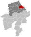 Situation de la ville au sein del'arrondissement et de la province de Namur