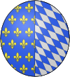 COA french queen Isabeau de Bavière circulaire.svg