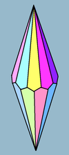 Trapézoèdre décagonal.