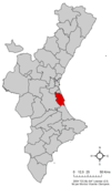 Localisation de Sueca dans la Communauté de Valence