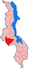 Localisation du district de Lilongwe (en rouge) à l'intérieur du Malawi