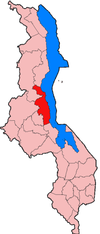 Localisation du district de Nkhotakota (en rouge) à l'intérieur du Malawi