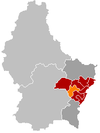 Localisation de Betzdorf au Luxembourg
