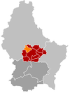 Localisation de Bissen au Luxembourg