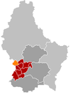 Localisation de Hobscheid au Luxembourg