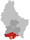 Localisation de Kayl au Luxembourg