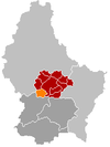 Localisation de Tuntange au Luxembourg