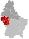 Localisation de Vichten au Luxembourg