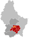 Localisation de Walferdange au Luxembourg