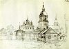 Mezhyhirskyi Monastery by Shevchenko, 1843.jpg
