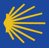 Le logo international des voies jacquaires.