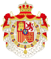 Coat of Arms of Spain (1874-1931) Golden Fleece and Mantle Variant.svg