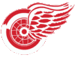 Dessin du Logo des Red Wings de 1935 à 1948 représentant une roue ailée rouge.