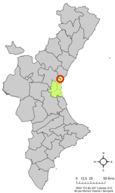 Localisation de Rafelbunyol province de Valence en Espagne et dans la Communauté valencienne