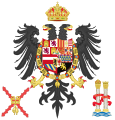 Middle Coat of Arms of Charles I of Spain, Charles V as Holy Roman Emperor.svg