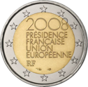 Pièce commémorative de 2€ de la France en 2008