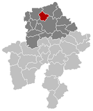 Situation de la commune dans l'arrondissement et la province de Namur