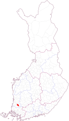 Localisation de Köyliö en Finlande