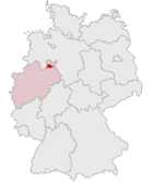 Localisation de l'arrondissement d'Herford en Allemagne