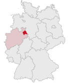 Position de l'arrondissement de Lippe en Allemagne