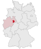 Localisation de l'arrondissement de Paderborn en Allemagne