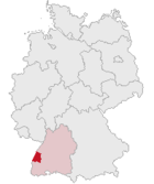 Localisation de l'Ortenau en Allemagne