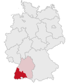 Localisation de la région administrative en Allemagne