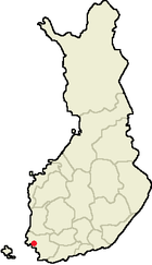Localisation de Nousiainen en Finlande