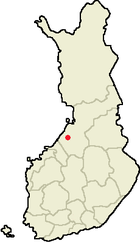 Localisation d'Oulainen en Finlande