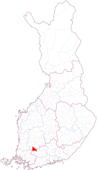 Localisation d'Urjala en Finlande