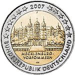Pièce commémorative de 2€ de l'Allemagne en 2007