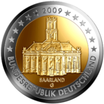 Pièce commémorative de 2€ de l'Allemagne en 2009