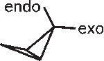 isomérie endo-exo pour le 2-méthylbicyclo[1.1.0]butane