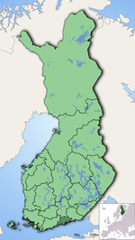 Localisation de l'Uusimaa de l'Est