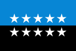 Flag of the European Coal and Steel Community 10 Star Version.svg
