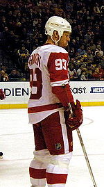 Photo de profil de Franzén portant le numéro 93 des Red Wings.