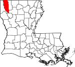 Situation de la paroisse de Bossier en Louisiane