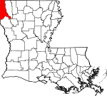 Situation de la paroisse de Caddo en Louisiane