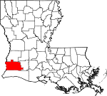Situation de la paroisse de Calcasieu en Louisiane