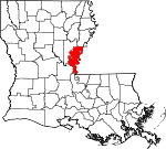 Situation de la paroisse de Concordia en Louisiane