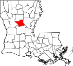 Situation de la paroisse de Grant en Louisiane