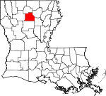 Situation de la paroisse de Jackson en Louisiane